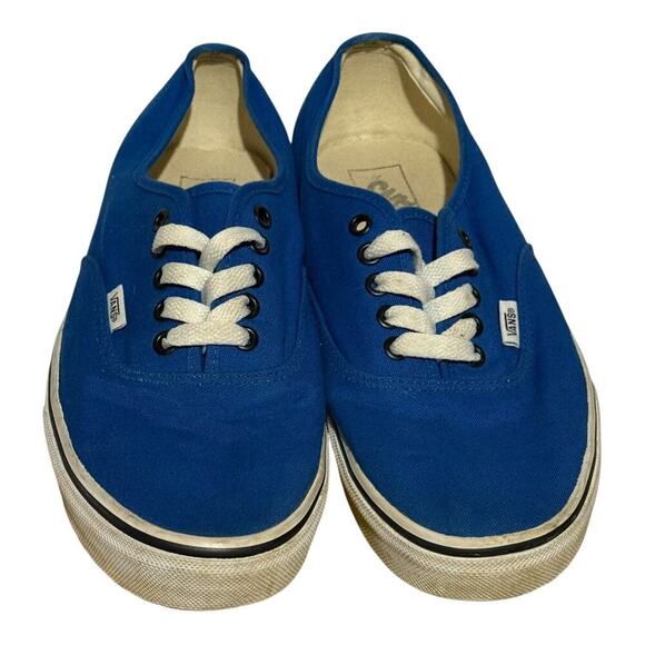 Vans Authentic Blue Canvas Low-Top Skate Sneakers Men’s Size 9.5 - Picture 4 of 8